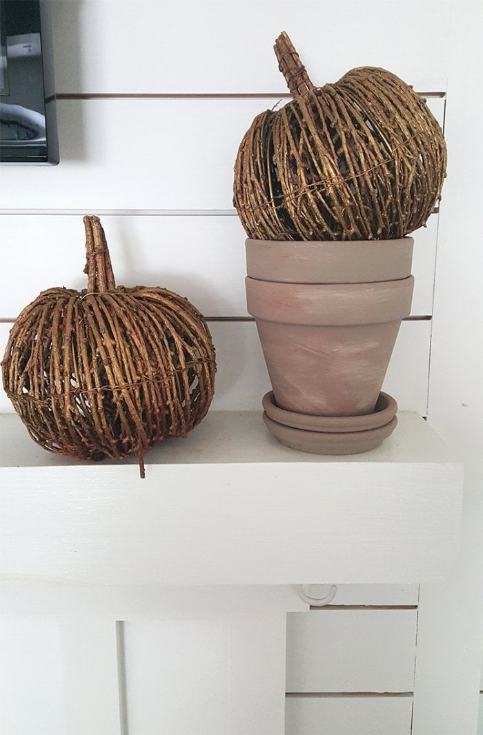 DIY painted terra cotta pots and pumpkins